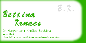 bettina krnacs business card